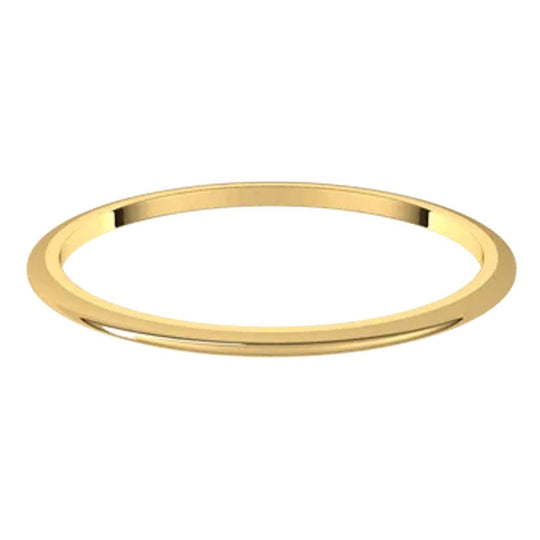 14K Yellow Gold Half Round 1mm Band HR6.5:414:P