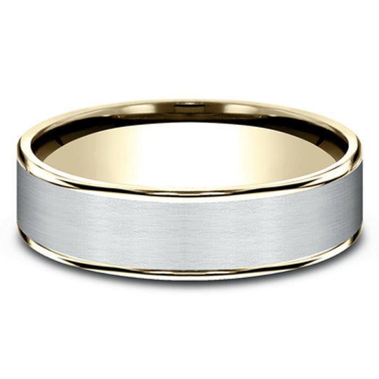 Benchmark 14K White & Yellow Gold Satin Center Band CFT186501014KWY10