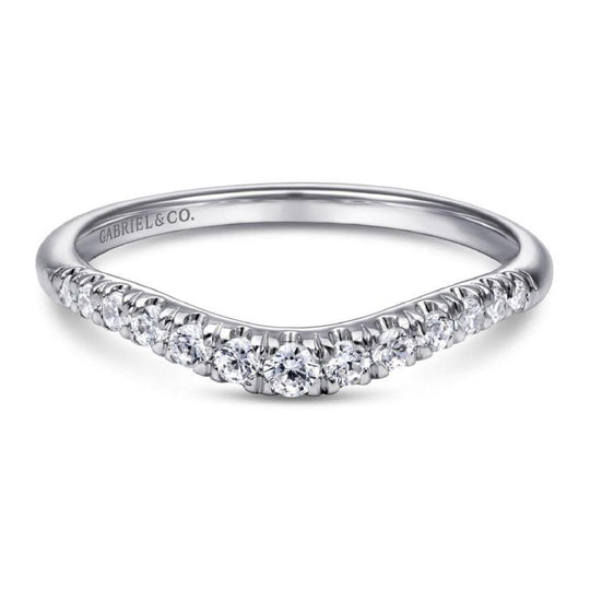 Gabriel & Co 14K White Gold Devotion Curved Diamond Band AN10963W44JJ