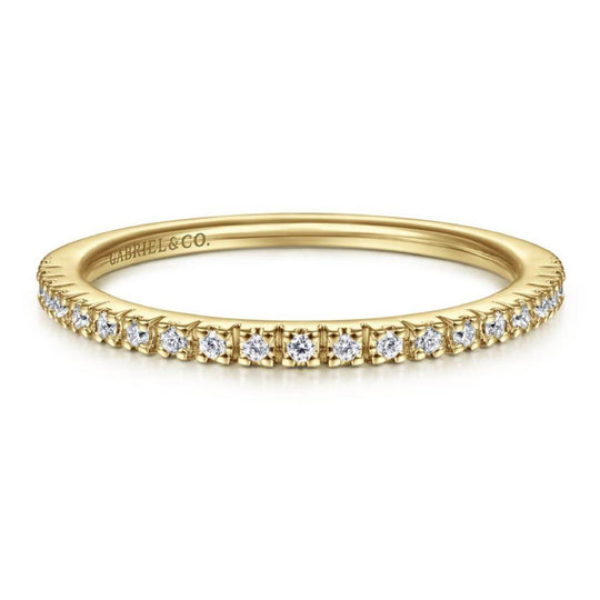 Gabriel & Co 14K Yellow Gold Devotion Straight Diamond Band AN7754Y44JJ