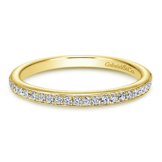 Gabriel & Co 14K Yellow Gold Contemporary Straight Diamond Band WB7537Y44JJ