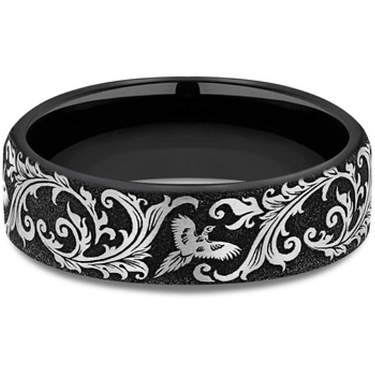 Benchmark Titanium Pheasant Scroll Band EUCF6865208GBKT10