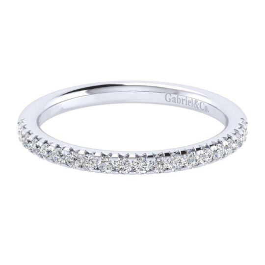 Gabriel & Co 14K White Gold Devotion Classic Straight Diamond Band AN12920W44JJ