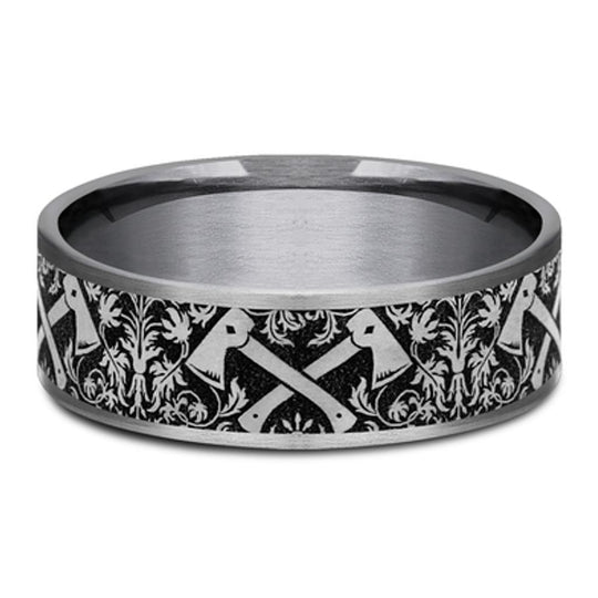 Benchmark Tantalum & Gray/Black Titanium Hatchets Band CFT6775178GBKTGTA10