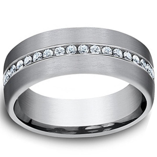 Benchmark Tantalum Diamond Row Satin Finish Band CF717573GTA10