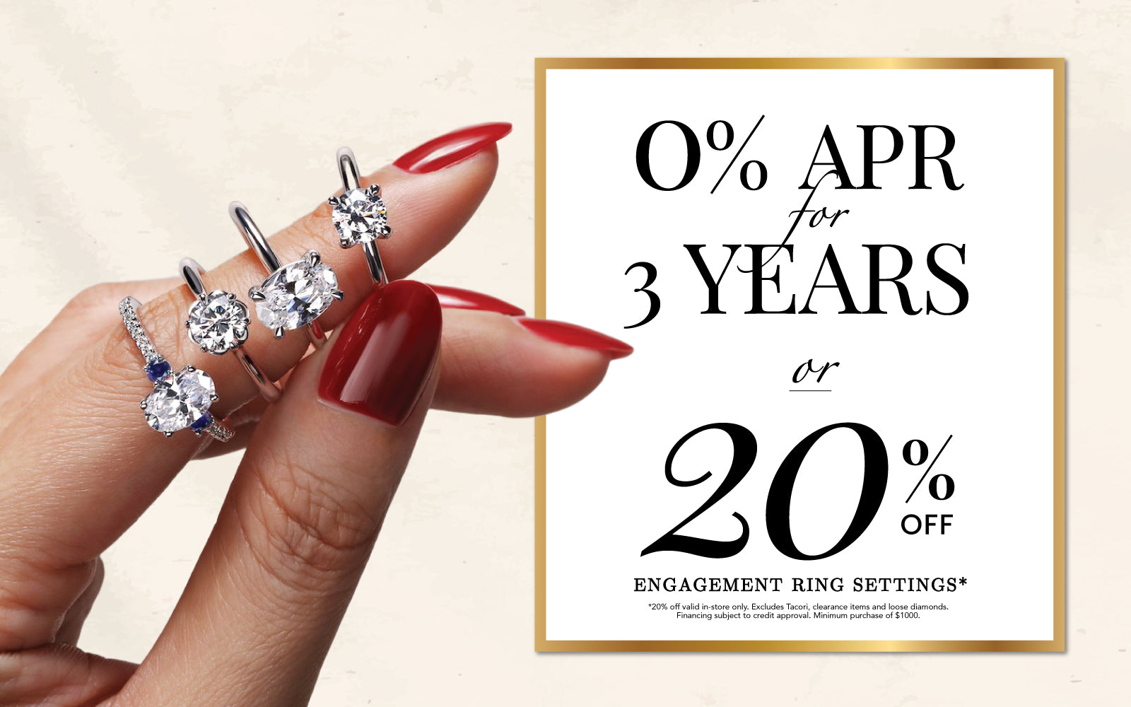 April's Three Years Zero Interest Financing Event