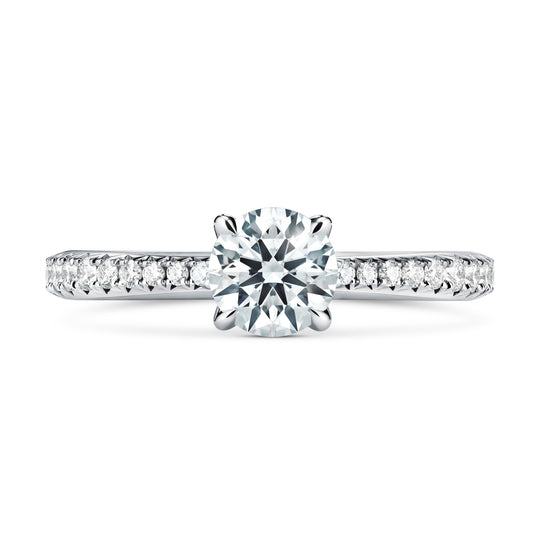 Hearts On Fire Platinum Vela Solitaire Diamond Band Engagement Ring UU2640PTHV20706500