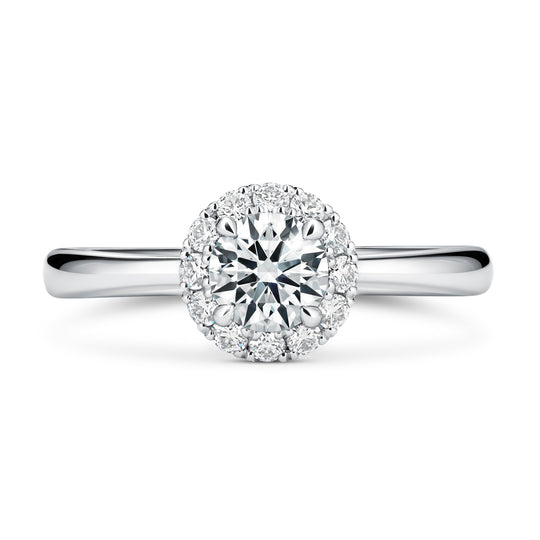 Hearts On Fire Platinum Vela Diamond Halo Engagement Ring UU2638PTGV20506500