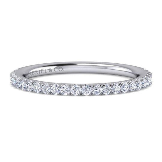 Gabriel & Co 14K White Gold Classic Straight Diamond Band WB14719R3W44JJ