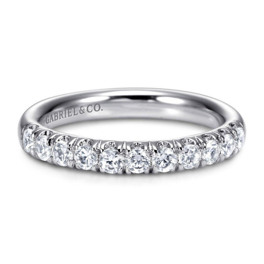 Gabriel & Co 14K White Gold Classic Straight Diamond Band AN6072W44JJ
