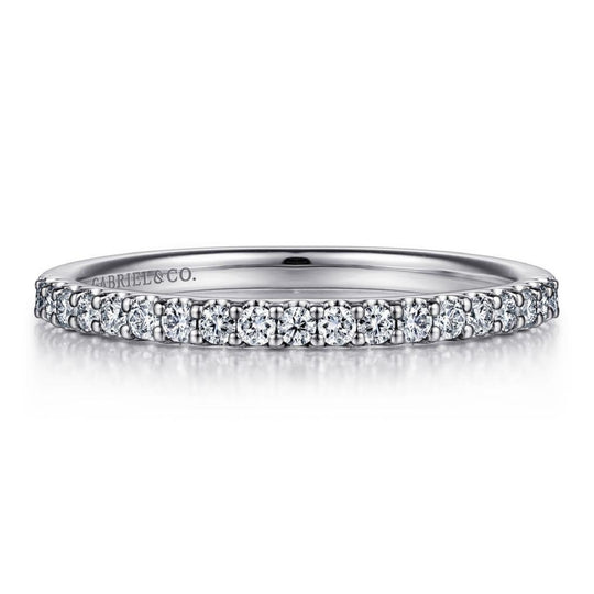 Gabriel & Co 14K White Gold 1/2 Way Diamond Band AN7577W44JJ