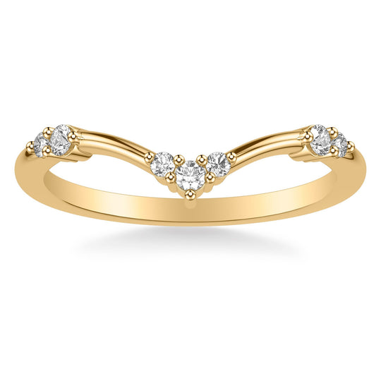 Frederick Goldman 14K Yellow Gold Curved Diamond Cluster Band 31-12146Y-L.00