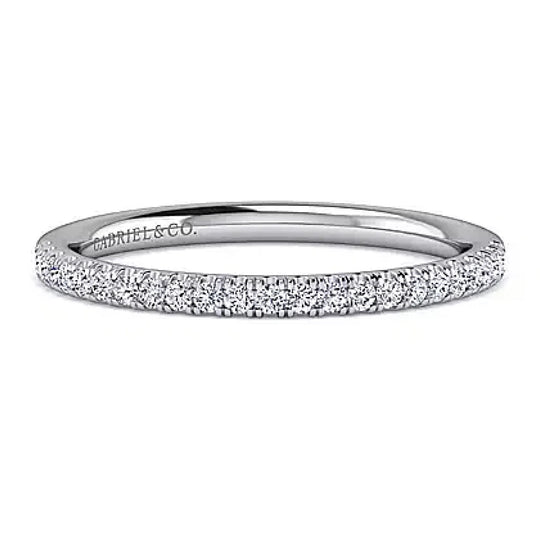 Gabriel & Co 14K White Gold Classic Straight Diamond Band WB16058R6W44JJ