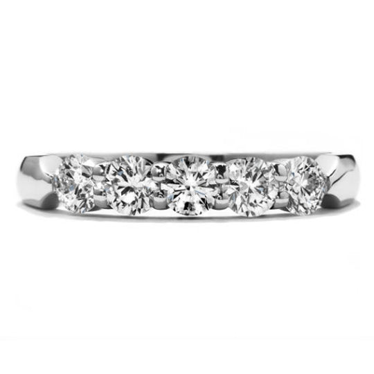 Hearts On Fire 18K White Gold 5 Stone Diamond Band 5STB00758W-N