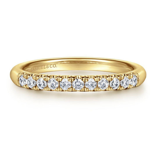 Gabriel & Co 14K Yellow Gold Devotion Straight Diamond Anniversary Band AN6071Y44JJ