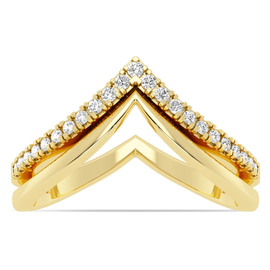 14K Yellow Gold Diamond "V" Ring 78236D-4Y-1/5