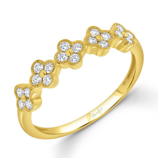 Uneek 14K Yellow Gold Diamond Clover Fashion Ring LVBCX144Y
