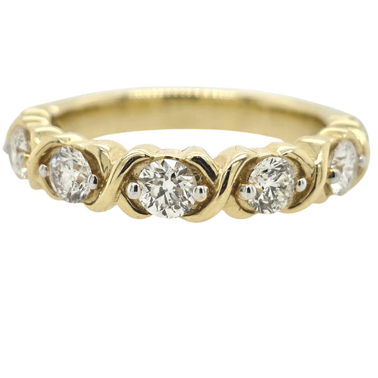 14K Yellow Gold XOXO Diamond Band X12R2509D039