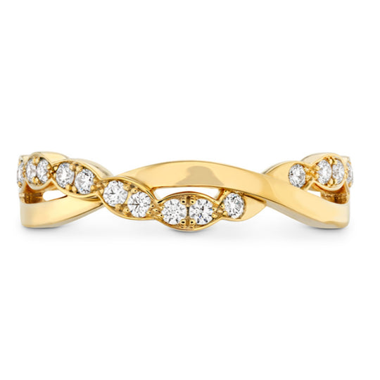 Hearts on Fire 18K Yellow Gold Lorelei Doble Twisted Diamond Ring UU15668YGHV0156500