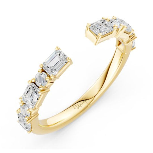 Uneek 18K Yellow Gold Eclipse Open Diamond Ring RB4358Y