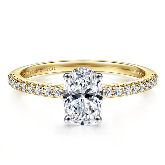 Gabriel & Co 14K Yellow Gold Classic Diamond Engagement Ring ER14918O4M44JJ
