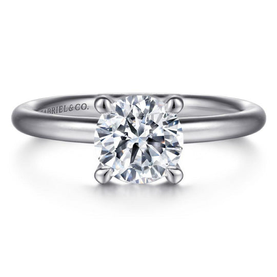 Gabriel & Co 14K White Gold Classic Solitaire Engagement Ring ER15619R4W4JJJ