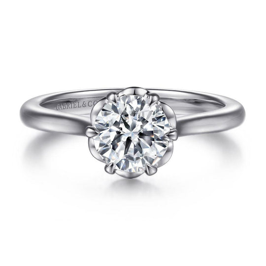 Gabriel & Co 14K White Gold Classic Solitaire Engagement Ring ER15762R4W4JJJ