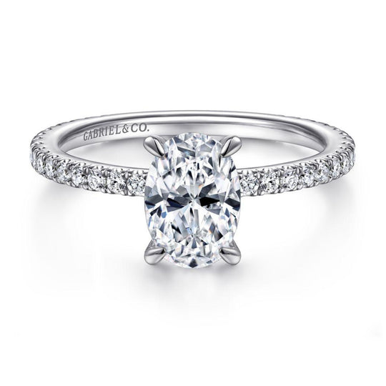 Gabriel & Co 14K White Gold Diamond Engagement Ring ER14914O4W44JJ
