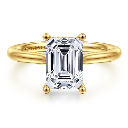 Gabriel & Co 14K Yellow Gold Hidden Halo Engagement Ring ER16512E8Y44JJ