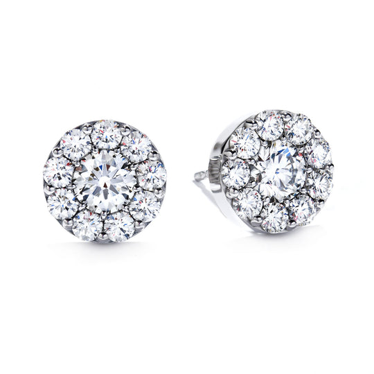 Hearts On Fire 18K White Gold 1/2ct Fulfillment Diamond Earrings FES00508W