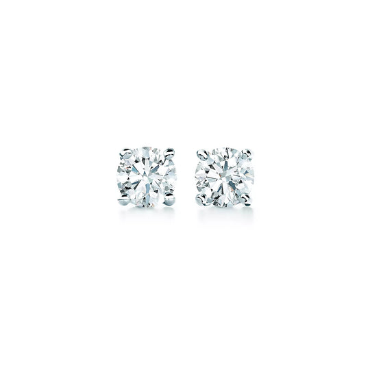14K White Gold 4 Prong Diamond Studs 1/4 STUD4
