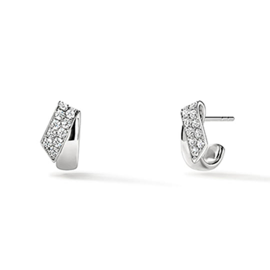 Hearts On Fire 18K White Gold Inside Out Diamond Flip Huggies UU30028W