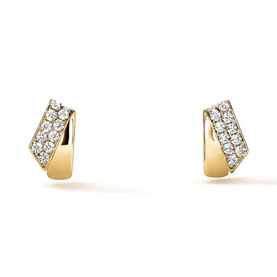 Hearts On Fire 18K Yellow Gold Inside/Out Diamond Flip Huggies UU30028Y