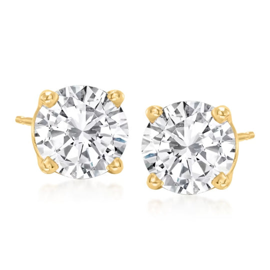 14K Yellow Gold 4 Prong 1ctw Diamond Studs 1 STUD4Y