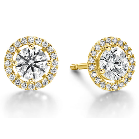 Hearts on Fire 18K Yellow Gold Joy Diamond Stud Earrings HFEJOY00318Y