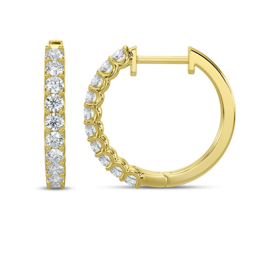 14K Yellow Gold Diamond Hoop Earrings M13E2247V9B15