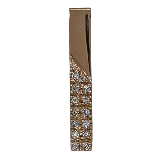 14K Yellow Gold Cluster Diamond Drop Pendant 250772