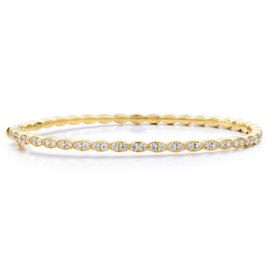 Hearts on Fire 18K Yellow Gold Lorelei Diamond Bangle HFBLORFLBNG00988Y-M