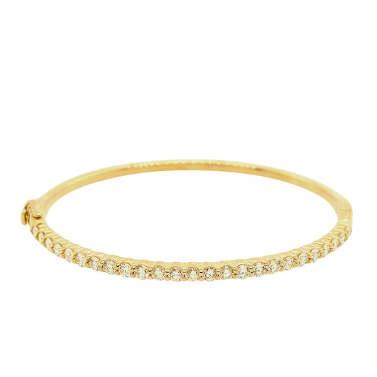 14K Yellow Classic 4 Prong Diamond Bangle BB9-12967