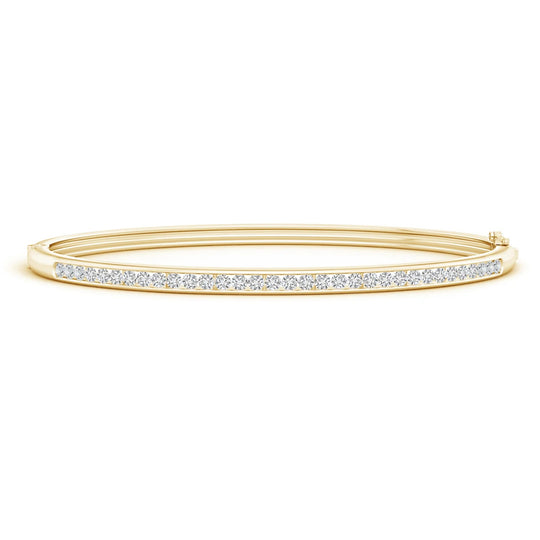 Hearts on Fire 18K Yellow Gold HOF Clasic Channel Set Diamond Bangle HFBHCLCHAN-1608-M