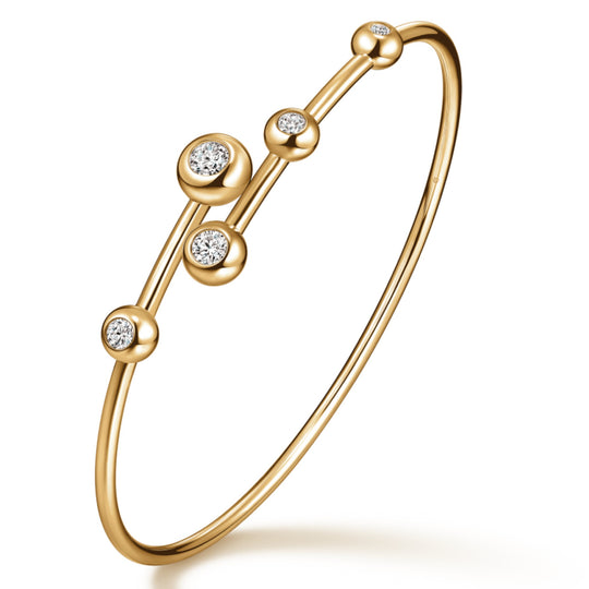 Hearts on Fire 18K Yellow Gold Dream Floating Diamond Flexi Bangle UU32408YGHV0455848