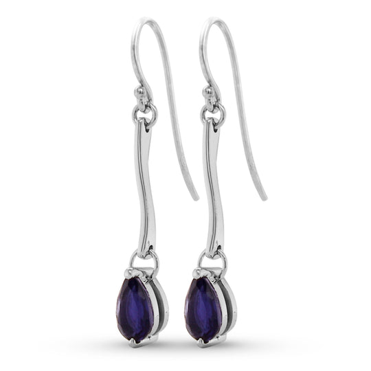 Joryel Vera Sterling Silver Iolite Drop Dangle Earrings E4114ILPEAR