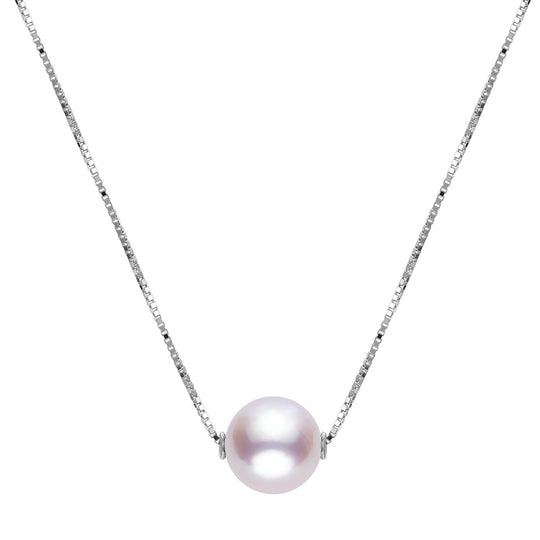 14K White Gold Akoya Pearl Necklace 966472/AWH