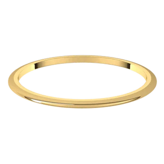 14K Yellow Gold Half Round 1mm Band HR6.5:414:P