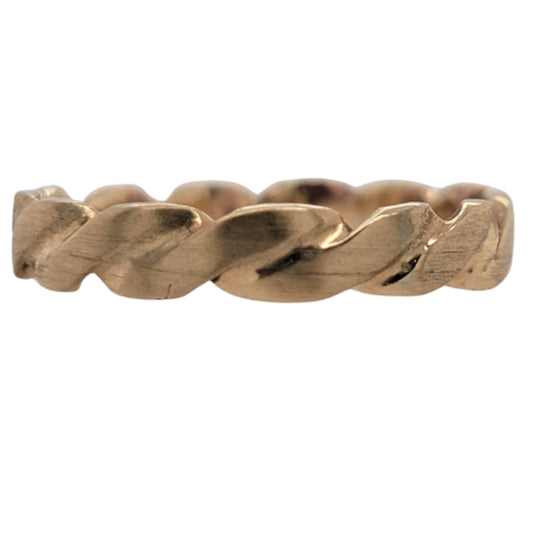 14K Yellow Gold Twisted 3.5MM Band 241172