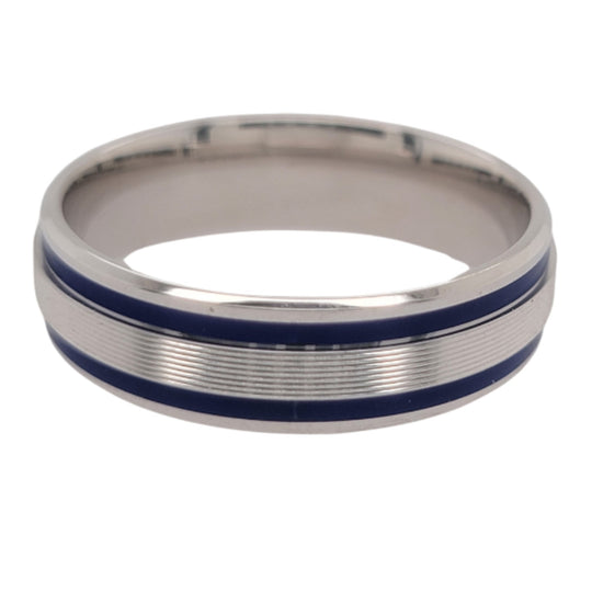 Frederick Goldman 14K White Gold Arizona Blue Ceramic Row Band 11-6243WCEAB6-G.00