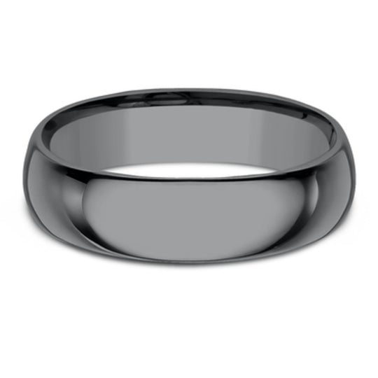 Benchmark Dark Tantalum Domed High Polish 6.5mm Band CF165TA10