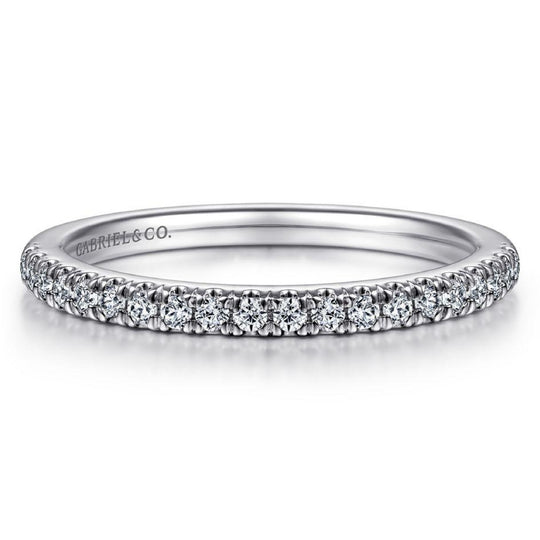 Gabriel & Co 14K White Gold Classic Straight Diamond Band WB14725O4W44JJ