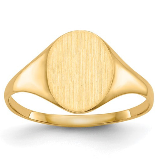 14K Yellow Gold Oval Signet Ring RS100