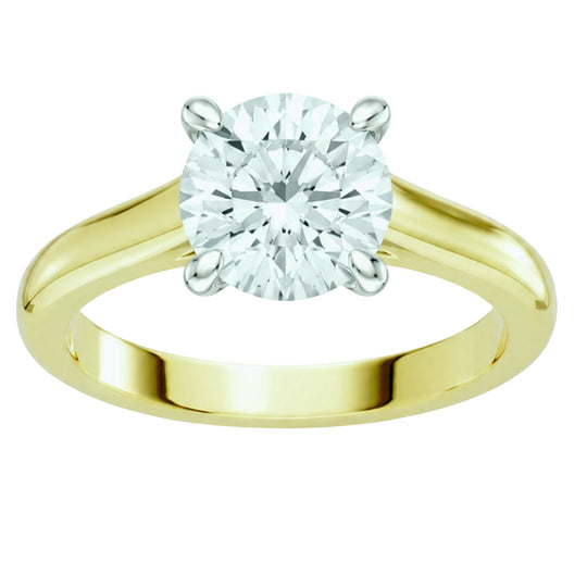 14K Two Tone Gold Cathederal Solitaire Mounting 67330D-4Y